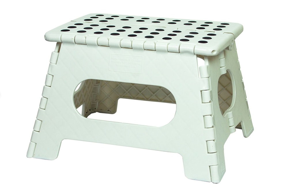 [8806] Klapphocker aus Kunststoff (Weiss)