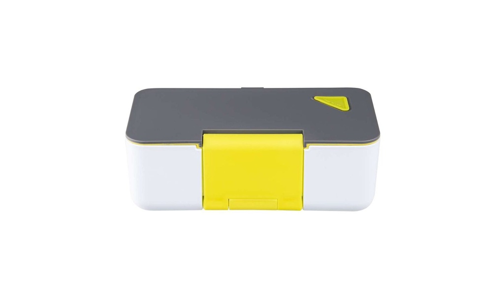 [16990] Lunchbox mit Handyhalterung Brotdose mikrowellengeeignet (Gelb)