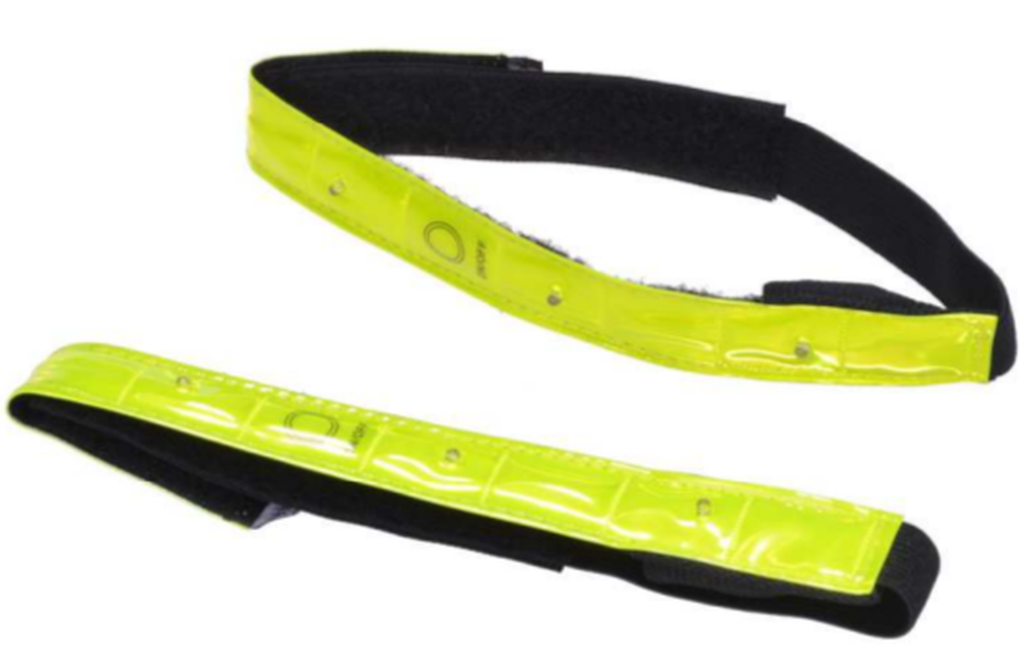 2x Reflexband m. Blinkfunktion neongelb