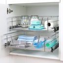 50 CM TELESKOP SCHUBLADE KÜCHEN KÜCHENREGAL REGAL KÜCHENSCHUBLADE NEU