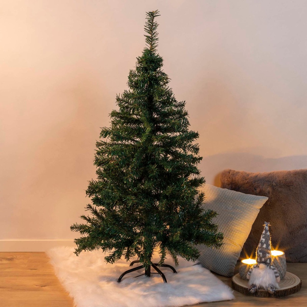 [3110] Künstlicher Weihnachtsbaum 120 cm mit Ständer, grüner Tannenbaum