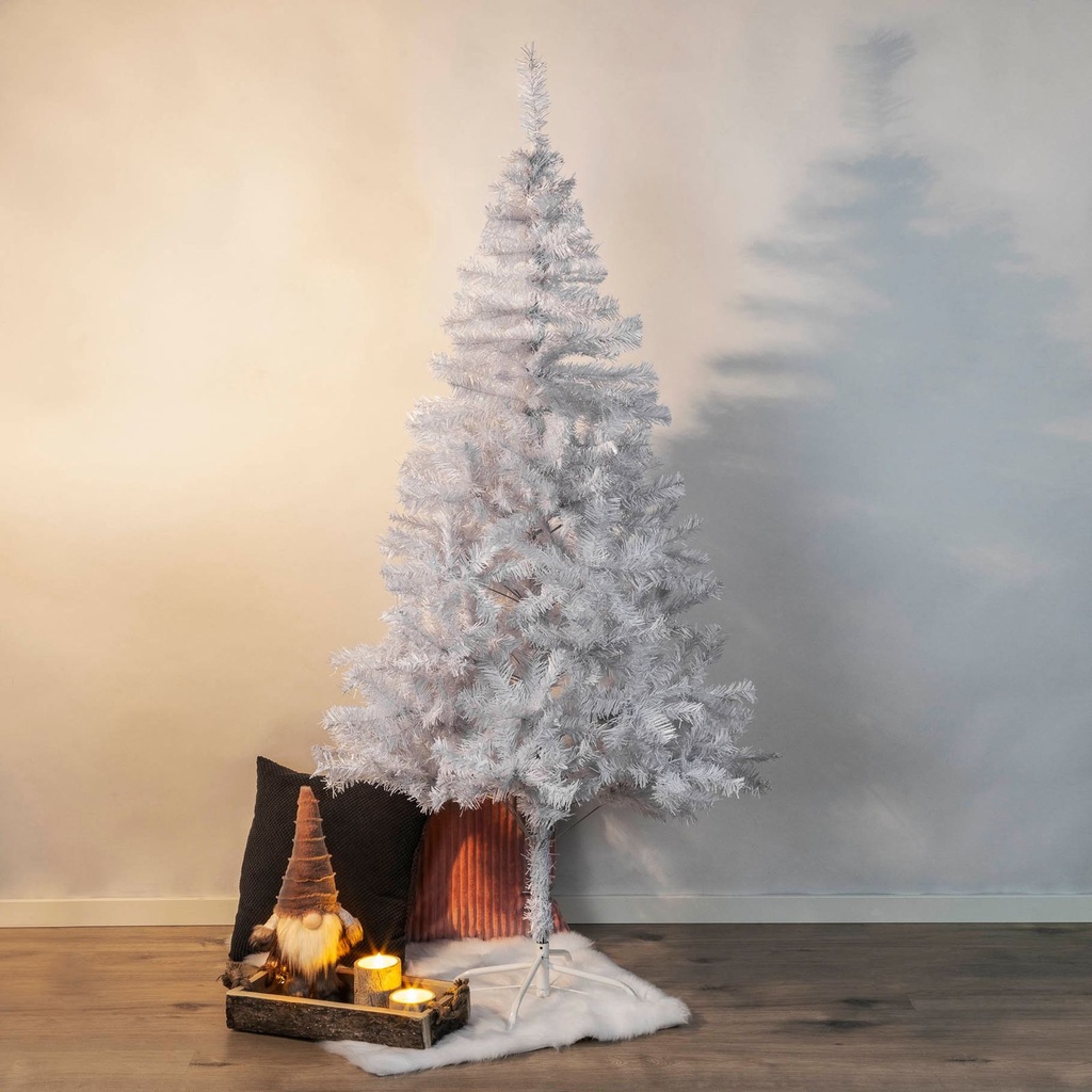[3304] Weißer Weihnachtsbaum 180 cm künstlicher Tannenbaum 600 Zweigen