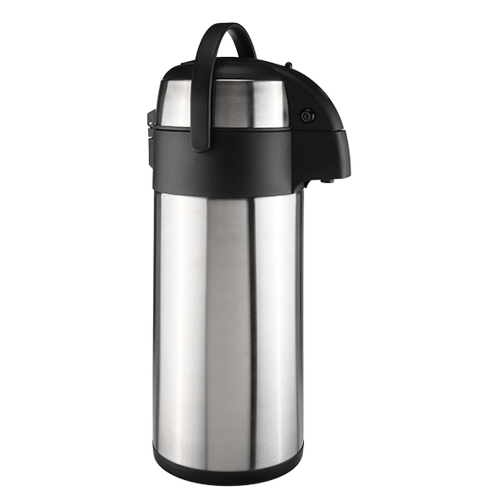 Edelstahl Airport Pumpkanne, 5 Liter- doppelwandig, auslaufsicher