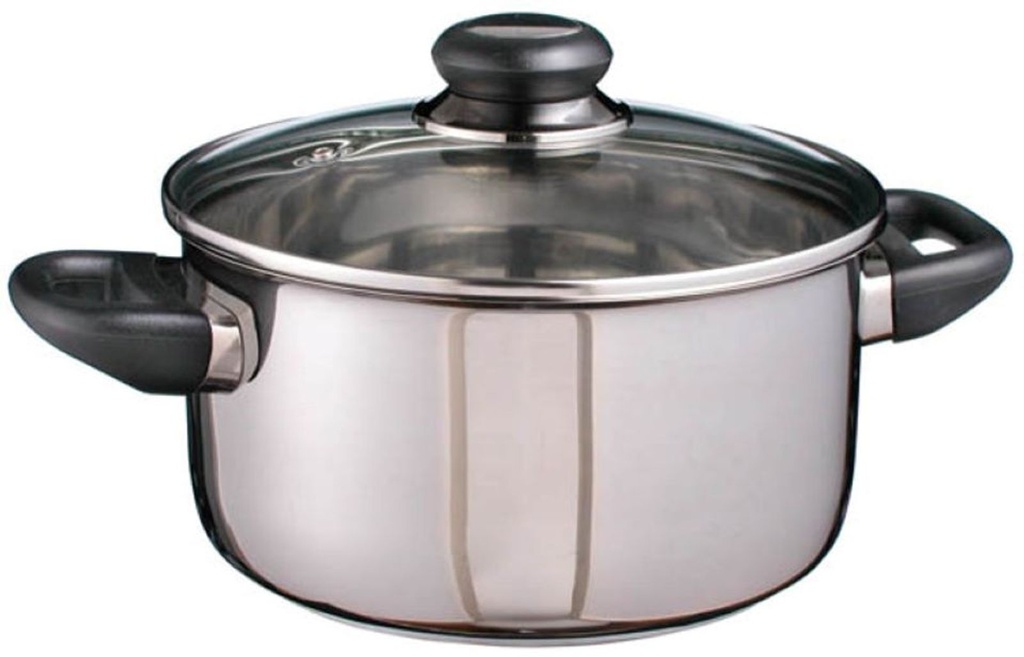 [11933] Edelstahl Fleischtopf "Sylt" Kochtopf Induktionsgeeignet 3 Liter