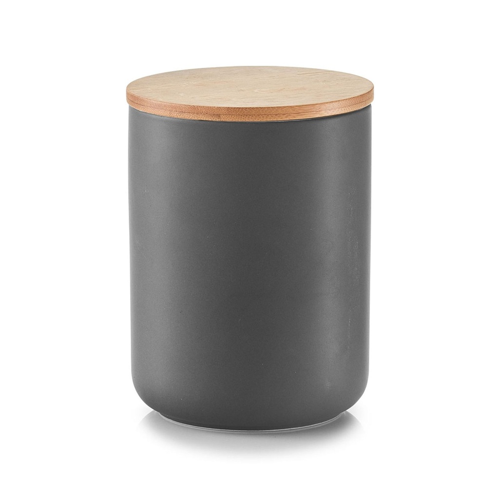 [14806] Zeller Keramik Vorratsdose, Bambusdeckel, 1150ml