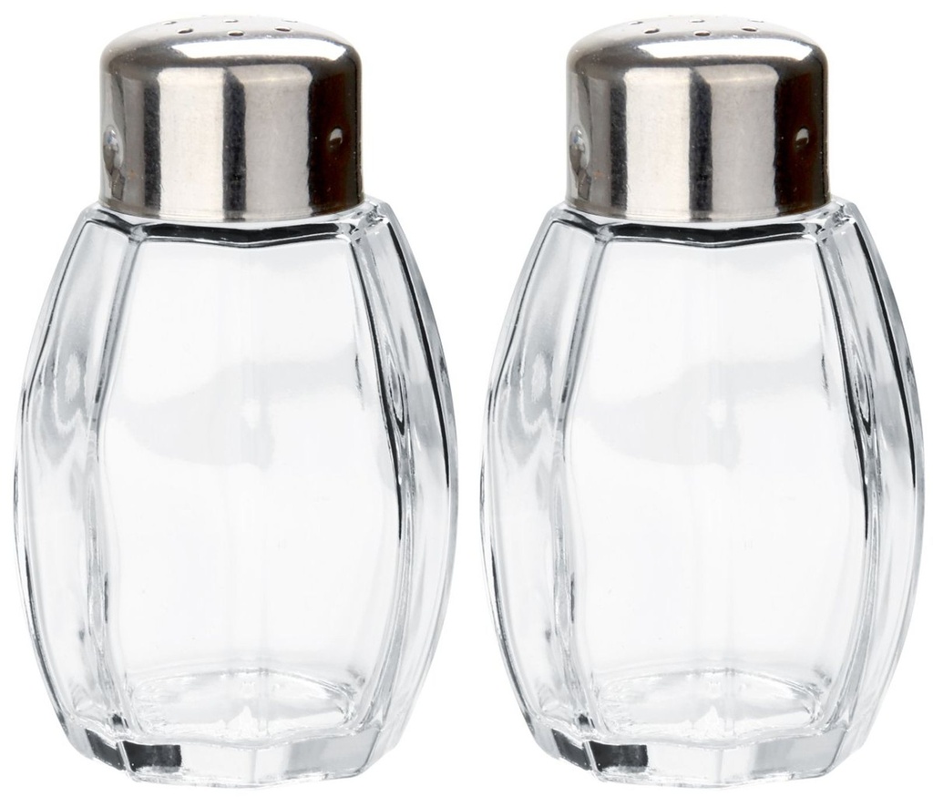 FACKELMANN 2er Set Salz- & Pfefferstreuer aus Glas