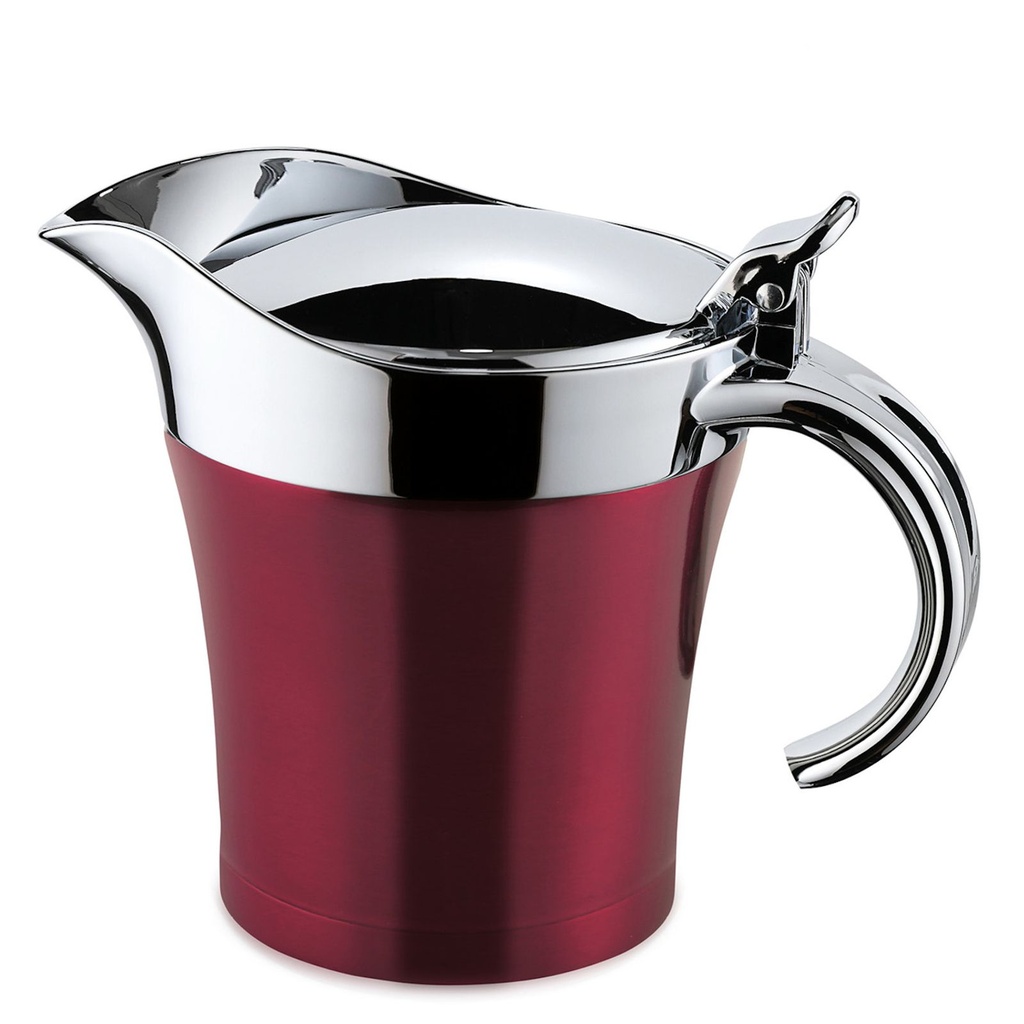 Thermo Sauciere 500 ml Edelstahl Rot
