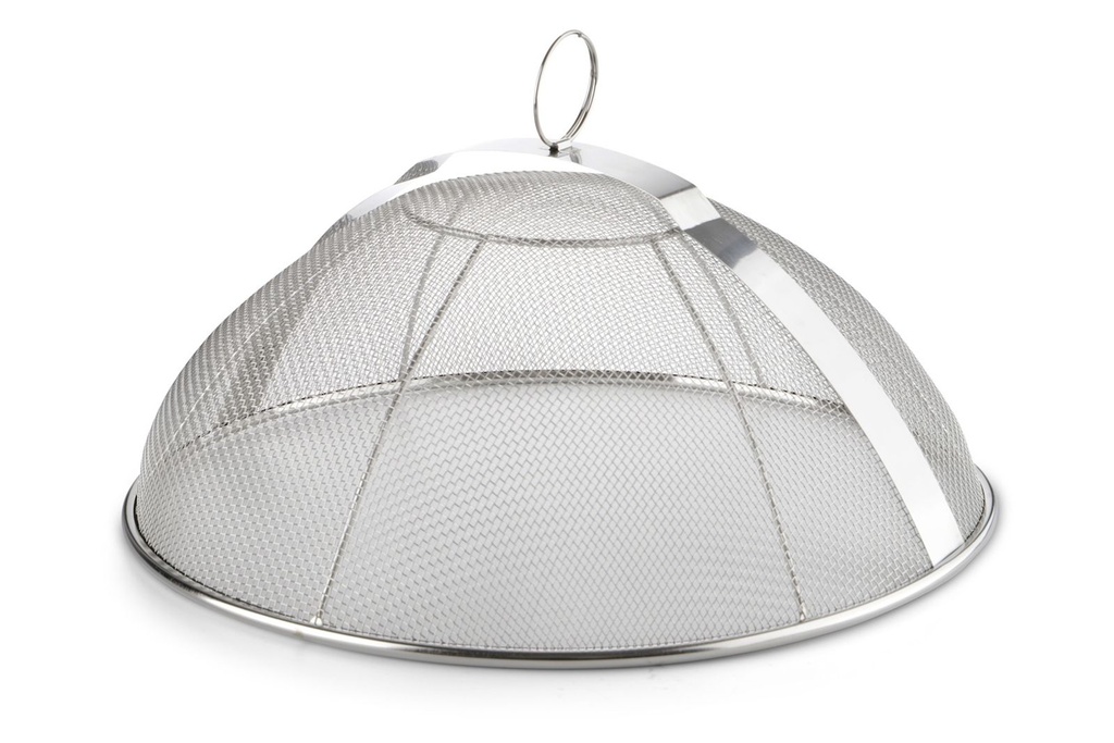 Edelstahl Insektenhaube Ø30 cm mit Griff Fliegenhaube Fliegengitter Obstnetz