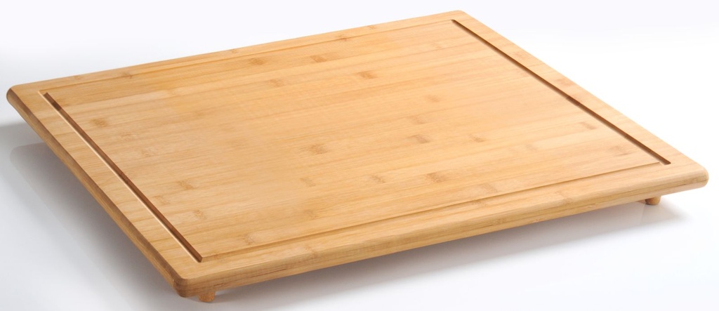 Schneideplatte Abdeckplatte Servierbrett 56 x 50 x 4 cm aus Bambus