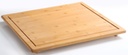 Schneideplatte Abdeckplatte Servierbrett 56 x 50 x 4 cm aus Bambus